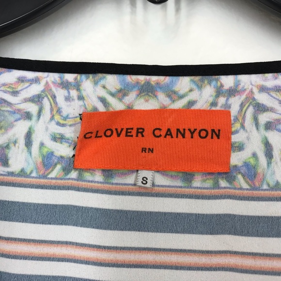 Clover Canyon orange floral blouse size small - Picture 2 of 7